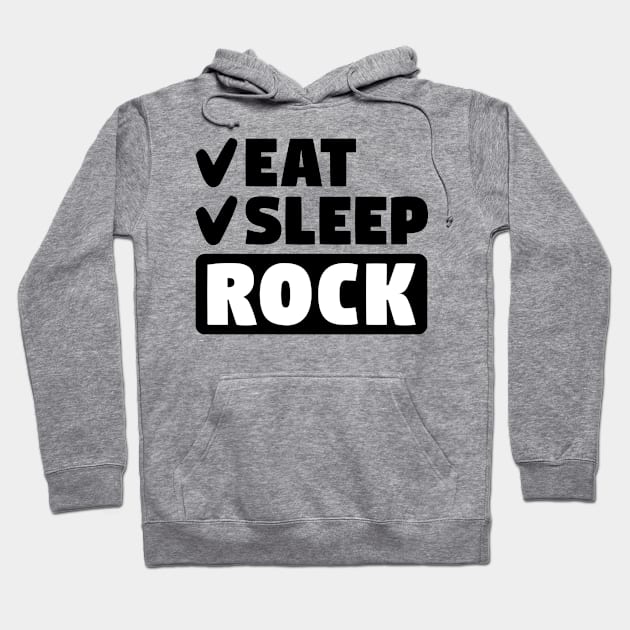 Eat, sleep, rock Hoodie by colorsplash